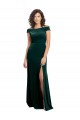 Online Cap Sleeves Square Neck Stretch Velvet A-Line Prom Dress Canada